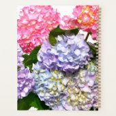 Hydrangea Bouquet, rosa, lila-blaugelbe Blumen Planer (Rückseite)