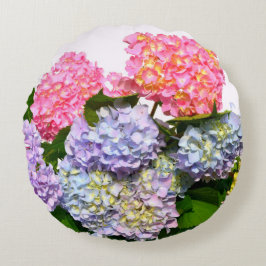 Hydrangea Bouquet Rundes Kissen