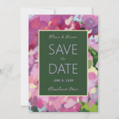 Hydrangea Bouquet Save the Date Karte (Vorderseite)