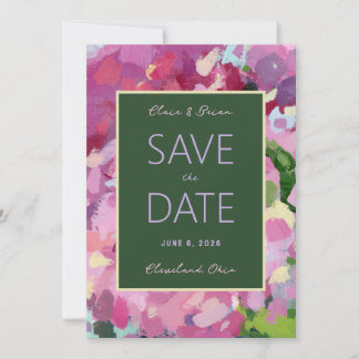 Hydrangea Bouquet Save the Date Karte