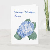 Hydrangea Bouquet Sister Birthday Karte (Vorderseite)