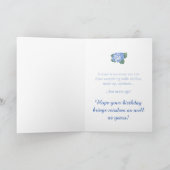 Hydrangea Bouquet Sister Birthday Karte (Innenseite)