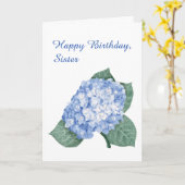 Hydrangea Bouquet Sister Birthday Karte (Gelbe Blume)
