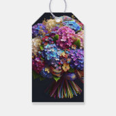 Hydrangea-Bouquet von Natasha Us Geschenkanhänger (Rückseite)