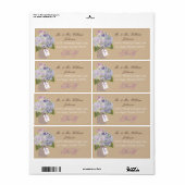 Hydrangea Bouquet Wedding Label (Vorne)