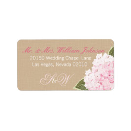 Hydrangea Bouquet Wedding Label Adressaufkleber