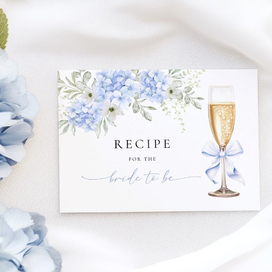 Hydrangea Bow Brautparty Rezept Anfrage Begleitkarte