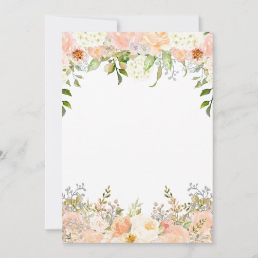 Hydrangea-Brautdusche Einladung (Rückseite)