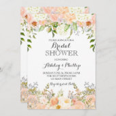 Hydrangea-Brautdusche Einladung (Vorne/Hinten)