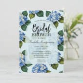 Hydrangea-Brautparty Einladung (Stehend Vorderseite)