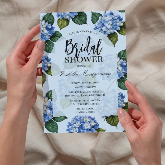 Hydrangea-Brautparty Einladung