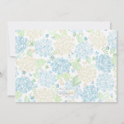 Hydrangea-Brautparty-Einladung Einladung (Rückseite)