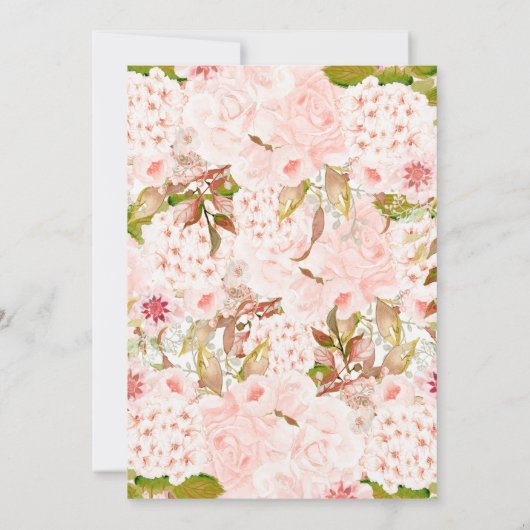 Hydrangea-Brautpartyeinladung Einladung (Rückseite)