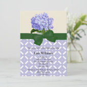 Hydrangea Bridal Dusche Einladung (Stehend Vorderseite)