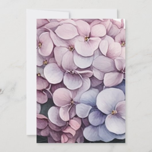 Hydrangea Bridal Dusche Einladung (Rückseite)