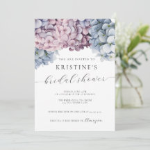 Hydrangea Bridal Dusche Einladung