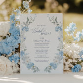 Hydrangea Bridal Dusche Einladung | Blau