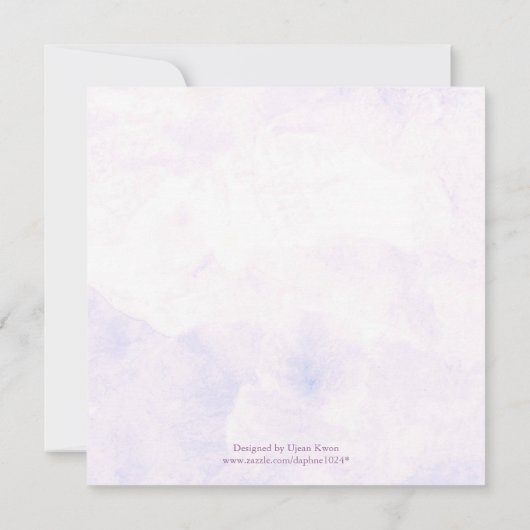 Hydrangea Bridal Dusche Einladungen (Rückseite)