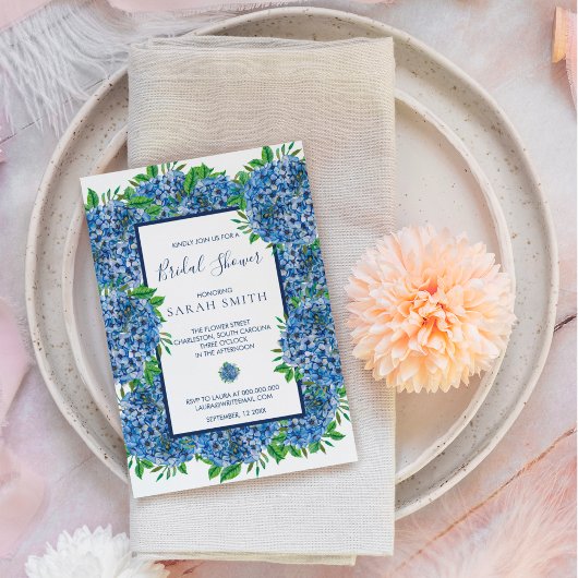 Hydrangea Bridal Dusche Einladungen mit Umschlägen