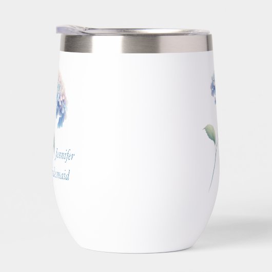 Hydrangea Bridesmaid Wine Tumbler (Rechts)