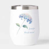 Hydrangea Bridesmaid Wine Tumbler (Rückseite)