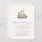 Hydrangea Brunch Bubbly Bridal Dusche Einladung (Vorderseite)