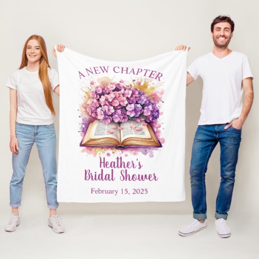Hydrangea Buch Thema Brautparty Fleece-Decke Fleecedecke (Beispiel)
