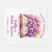 Hydrangea Buch Thema Brautparty Fleece-Decke Fleecedecke (Vorderseite (Horizontal))