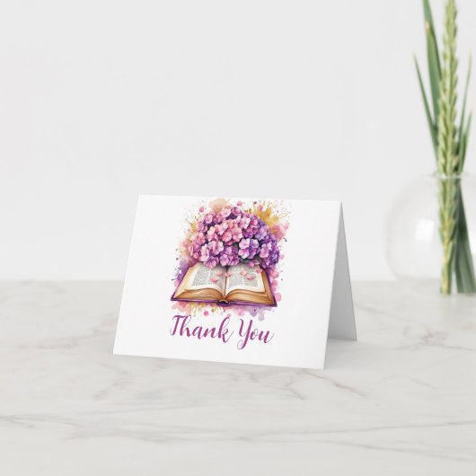 Hydrangea-Buch-Themen-Dankeskarten Dankeskarte (Vorderseite)