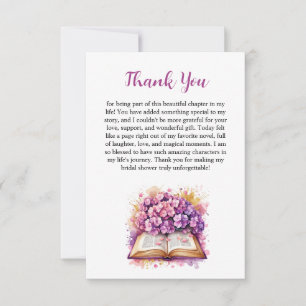 Hydrangea-Buch-Themen-Dankeskarten Einladung