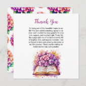 Hydrangea Buchthema Dankeschön Karte (Vorne/Hinten)