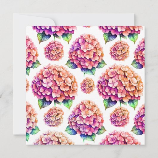 Hydrangea Buchthema Dankeschön Karte (Rückseite)