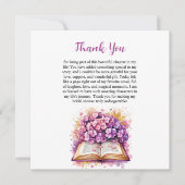 Hydrangea Buchthema Dankeschön Karte (Vorderseite)