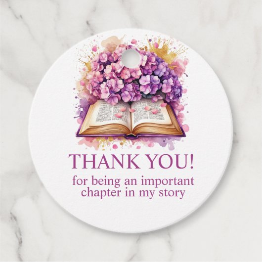 Hydrangea-Buchthema Geschenkanhänger (Vorderseite)