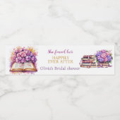 Hydrangea-Buchthema Wasserflaschenetikett (Einzelnes Label)