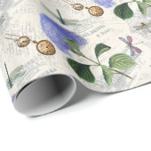 Hydrangea Collage Geschenkpapier (Rolleneckpunkt)