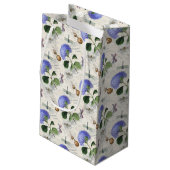 Hydrangea Collage Kleine Geschenktüte (Rückseite Schrägansicht)