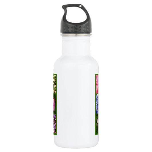 Hydrangea Collage Trinkflasche (Rückseite)