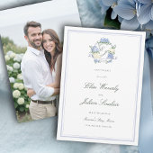 Hydrangea Crest Formal Blue Coastal Photo Wedding Save The Date