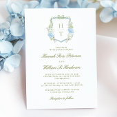 Hydrangea Crest Wedding Invitation Einladung