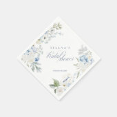 Hydrangea Dankeschön Card | Blue Floral Bridal Sho Serviette (Ecke)