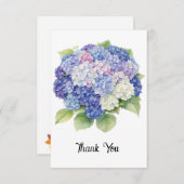 Hydrangea Dankeschön Karte (Vorne/Hinten)