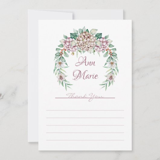 Hydrangea Dankeschön-Karte Dankeskarte (Vorderseite)