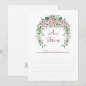 Hydrangea Dankeschön-Karte Dankeskarte (Vorne/Hinten)