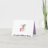 Hydrangea Dankeschön-Karte Dankeskarte (Rückseite)