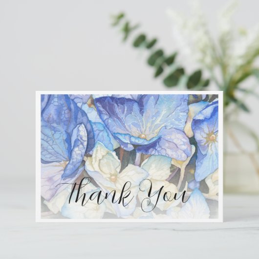 Hydrangea Dankeschön-Karte Dankeskarte (Stehend Vorderseite)