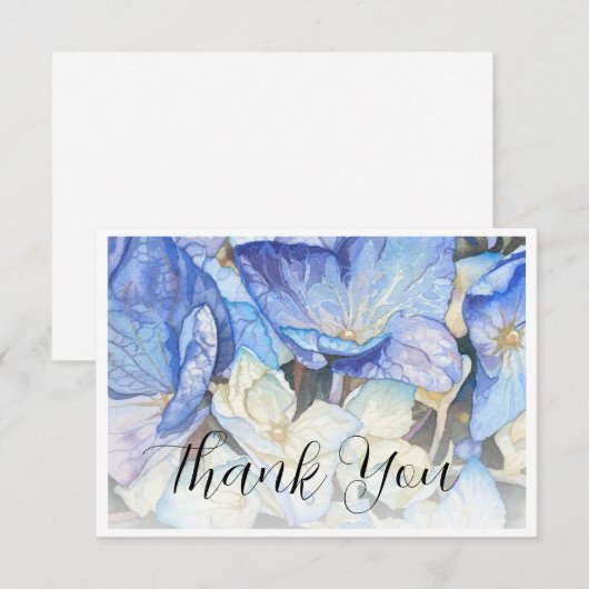 Hydrangea Dankeschön-Karte Dankeskarte (Vorne/Hinten)