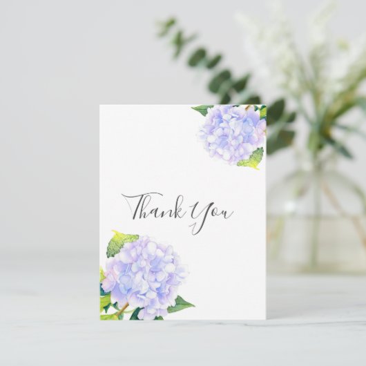 Hydrangea Dankeskarte (Stehend Vorderseite)