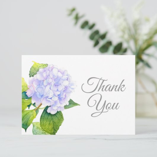 Hydrangea Dankeskarte (Stehend Vorderseite)