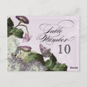 Hydrangea der Morning Glory - Tischsitzanzahl Postkarte (Rückseite)